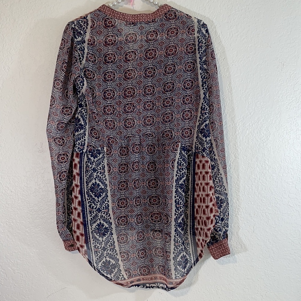 American Rag Long Sleeve High-Low Blouse Sz Medium - Picture 3 of 6